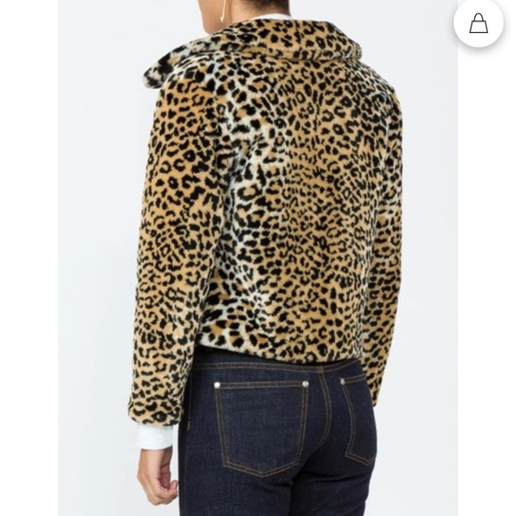 ALEXA CHUNG LEOPARD FAUX FUR JACKET - Picture 5 of 5